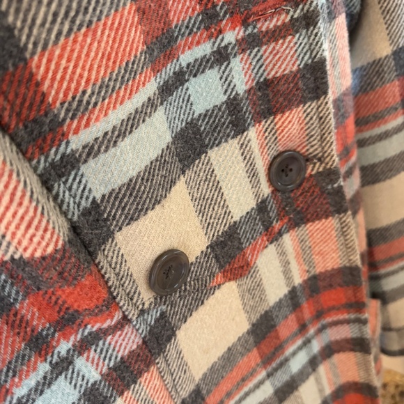 Billabong Plaid Coat Wool Blend Faux Fur Trim Double Breasted Jacket Size - Picture 2 of 8